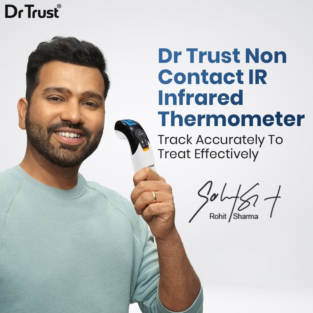 Dr Trust USA IR Non-Contact Infrared Thermometer 611 - Fast, Accurate Digital Forehead Thermometer for Adults, Kids & Babies - Perfect for Home, Hospital & Travel Use