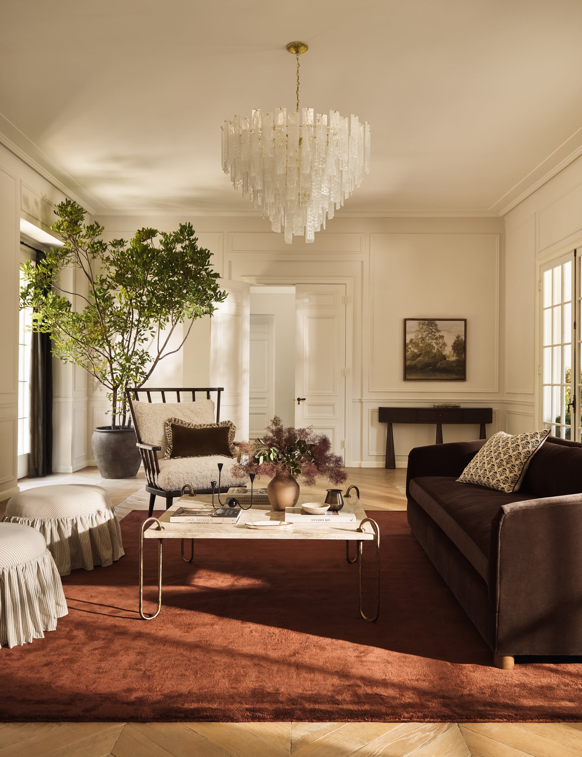 Regina Andrew Glacier Chandelier - Modern Crystal Ceiling Light Fixture for Dining Room & Living Room Decor