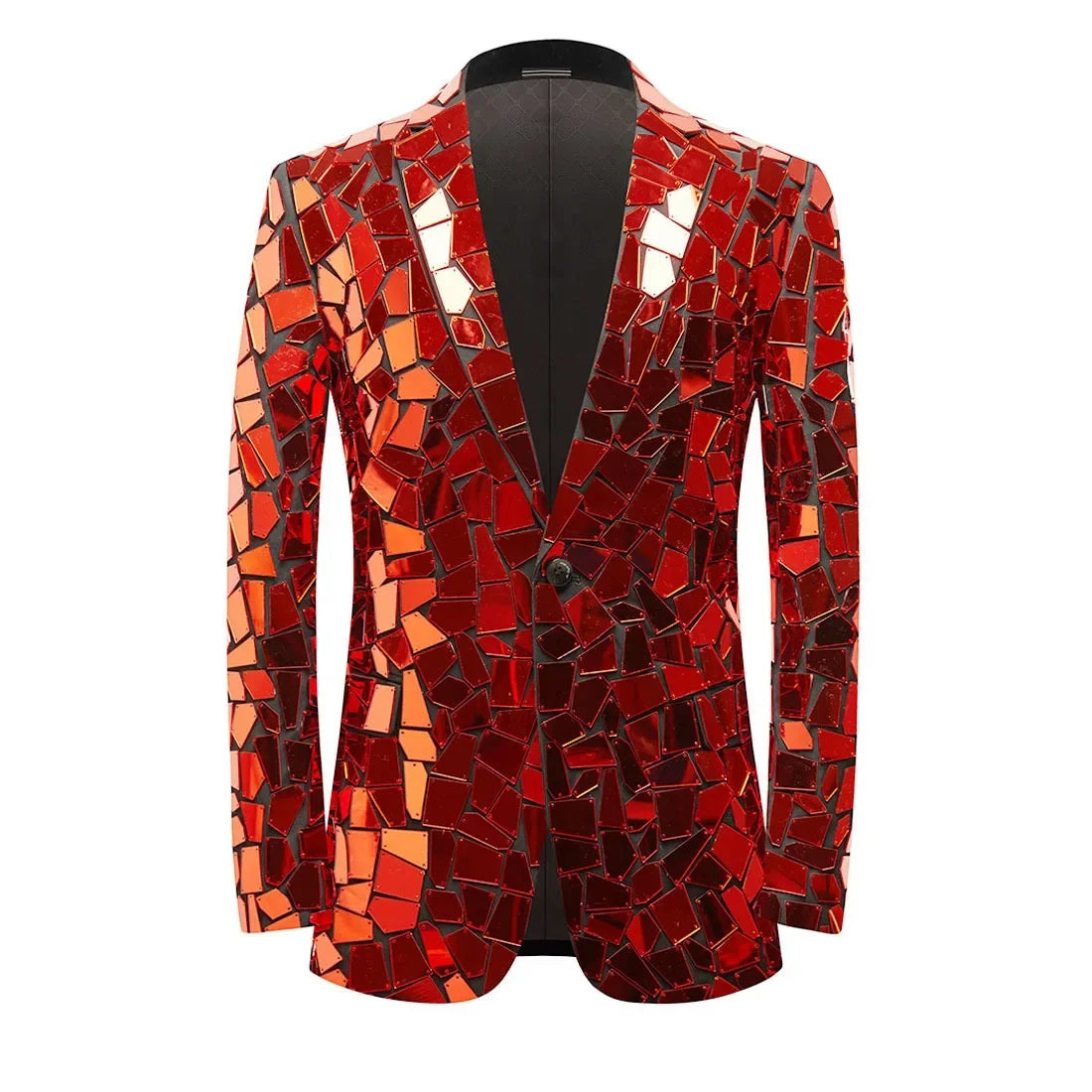 Men's Designer Mirrored Tuxedo Blazer - Embroidered Party Jacket for Festivals & Special Occasions | Perfect for Weddings, Prom Nights & Costume Parties