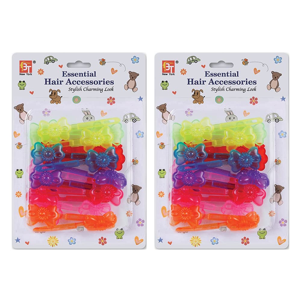 32 Pcs Colorful Chic Bow Hair Clips & Barrettes for Girls, Kids, Women - All Ages Hair Accessories (Transparent Bow Assorted) - Perfect for School, Parties, Weddings & Daily Styling