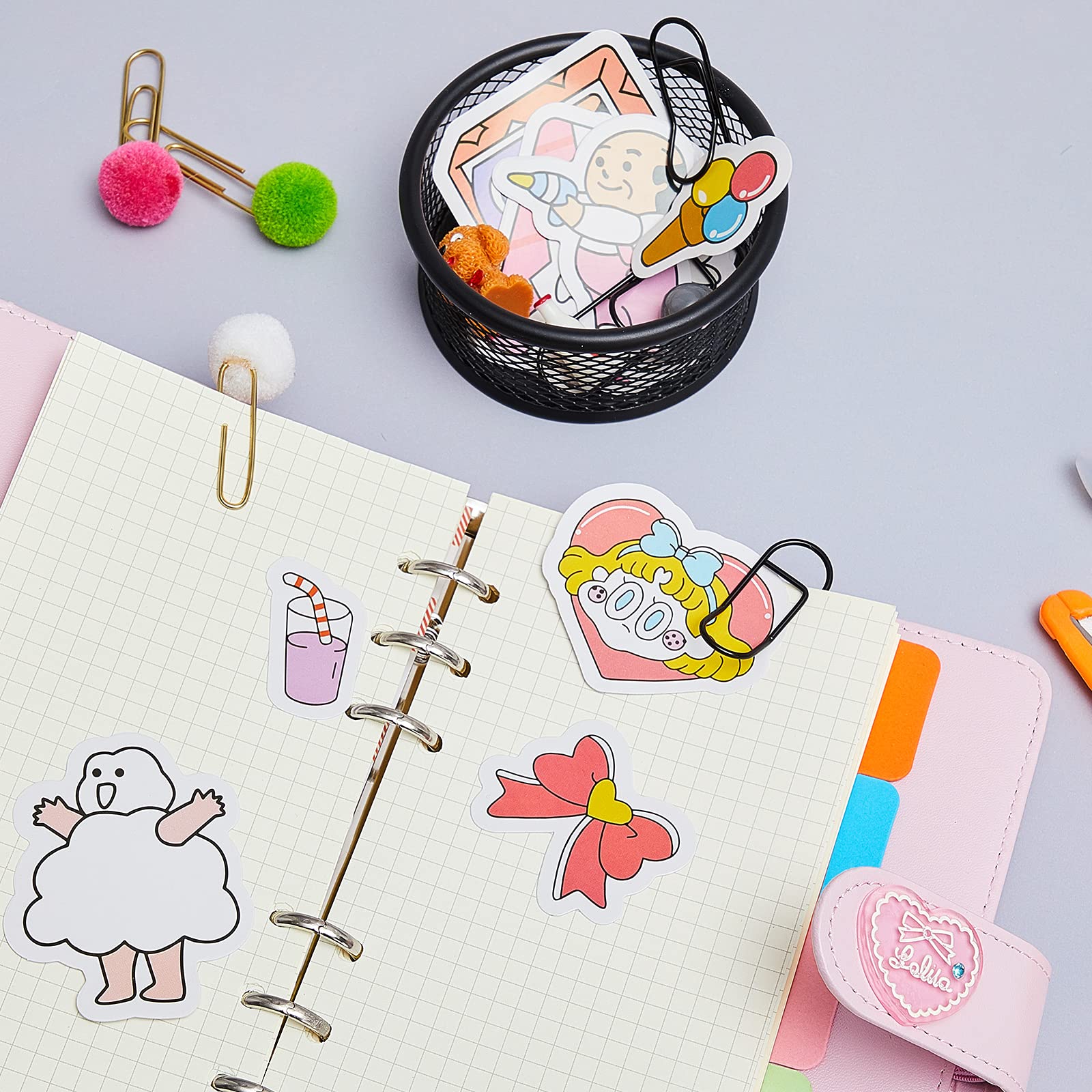 Mesh Paper Clip Holder & Dispenser - 3 Pack Desk Organizer for Office, School, Home - Perfect for Drawer Storage, Paperclip Collection & Workspace Accessories