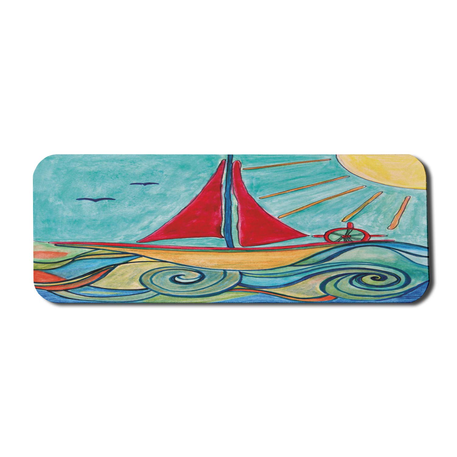 Ambesonne Ocean Art Mouse Pad - Non-Slip Rubber Gaming Mousepad (31