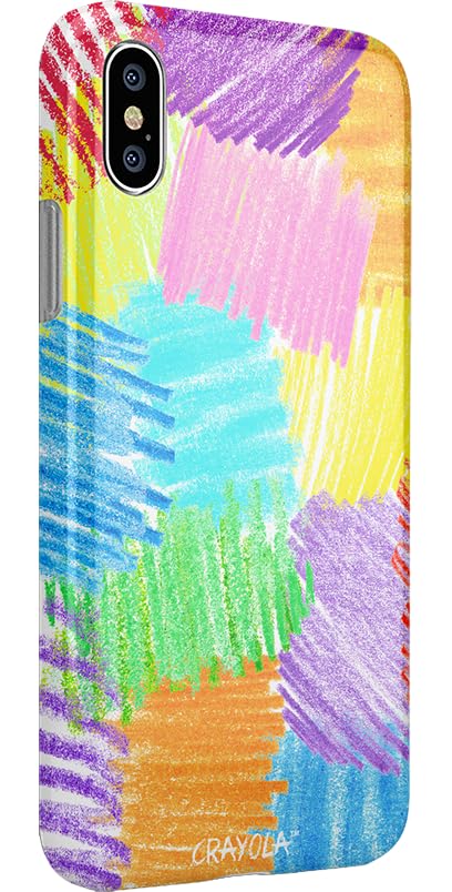Casely iPhone Xs Max Case with Scribble Me That Design | Crayola Rainbow Pencil Inspired Protective Cover | Perfect for School, Work & Creative Professionals