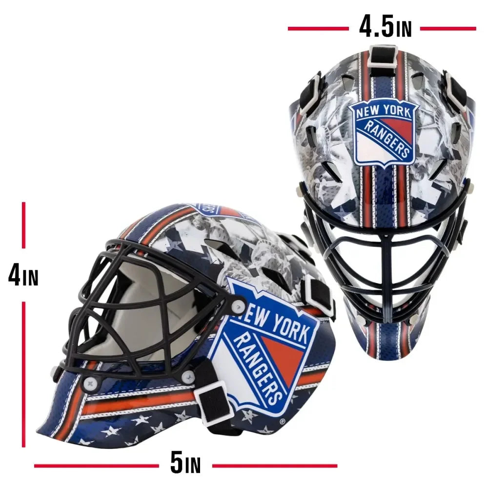 Jonathan Quick Autographed New York Rangers Mini Goalie Mask - Signed Hockey Helmet with COA & IGM - Perfect for NHL Fans, Sports Memorabilia Collectors & Home Decor