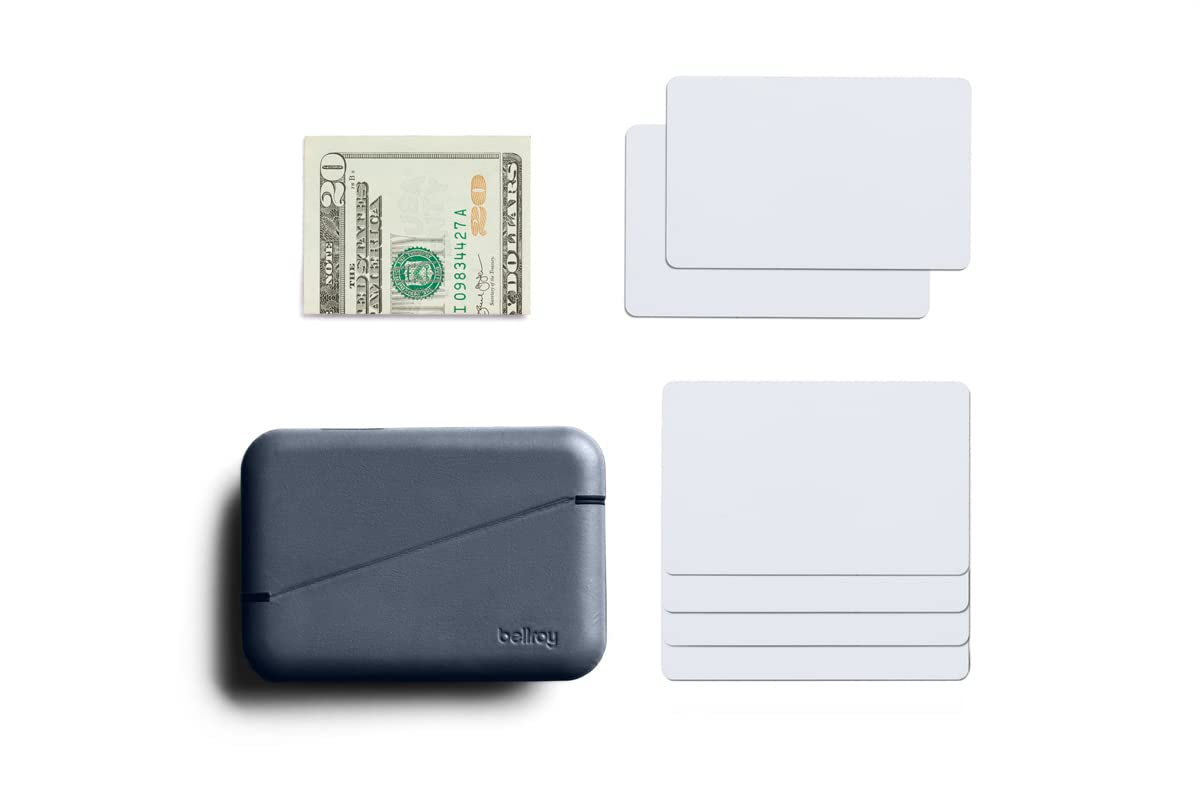 Bellroy Flip Case Second Edition - Slim Card Holder & Hardshell Wallet for Credit Cards & ID - Premium Bluestone Color - Perfect for Travel, Business & Everyday Carry (EDC)