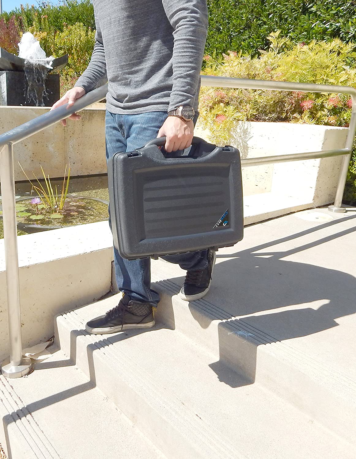CASEMATIX Hard Shell Wireless Microphone Case with Customizable Foam - Compatible with Sennheiser, Shure, Audio-Technica, Nady, VocoPro & AKG Systems - Perfect for Studio, Stage & Travel Protection