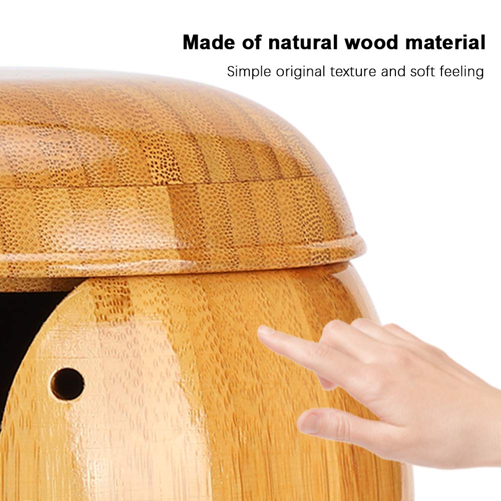 Wooden Yarn Storage Bowl with Removable Lid - Handmade Knitting & Crochet Accessories Kit - Perfect for Needlework, Crafting, and Home Decor Organization
