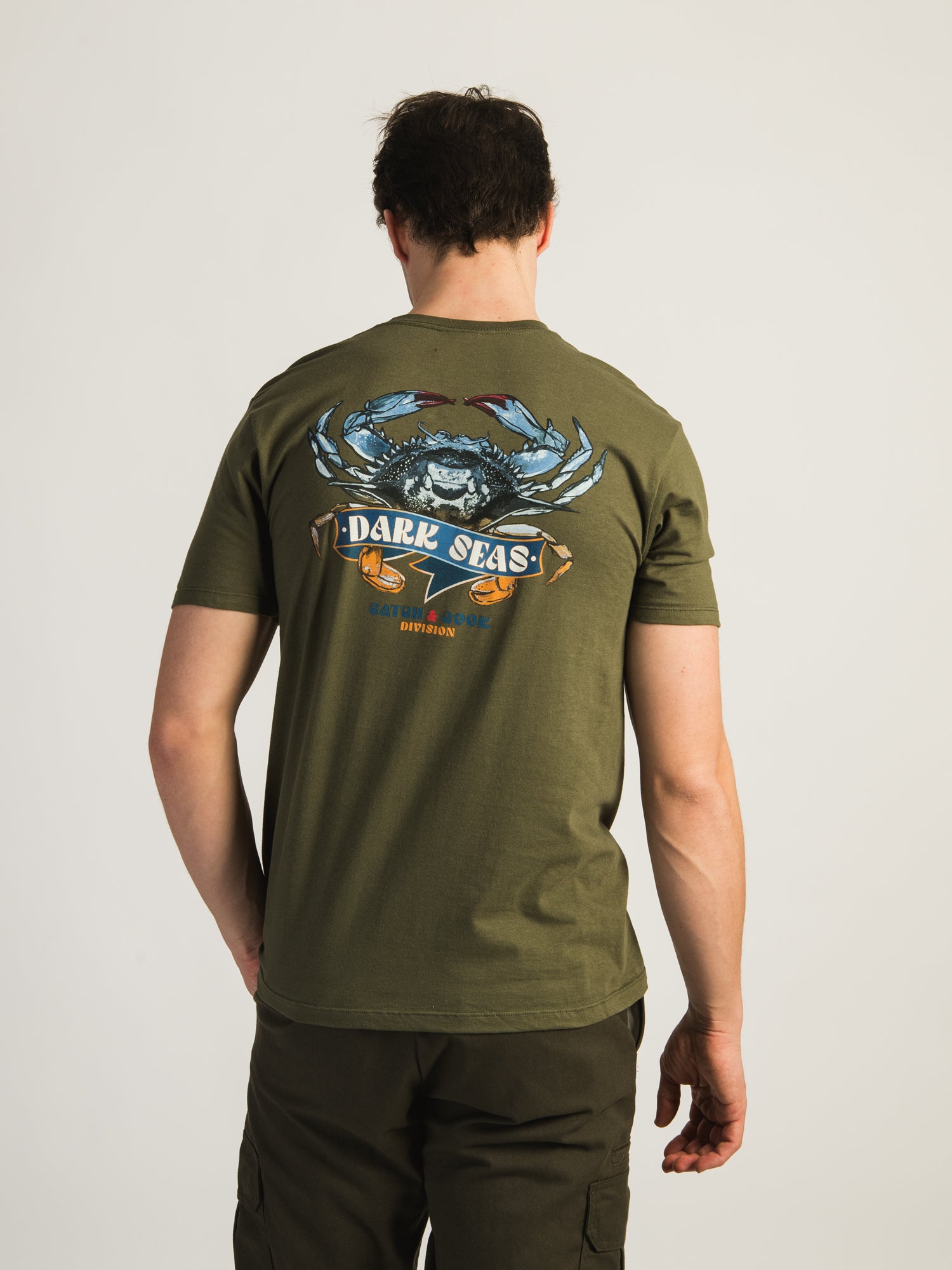 Dark Seas Catch N Cook T-Shirt - Vintage Fishing Graphic Tee for Men - Perfect for Outdoor Adventures, Fishing Trips, and Casual Wear