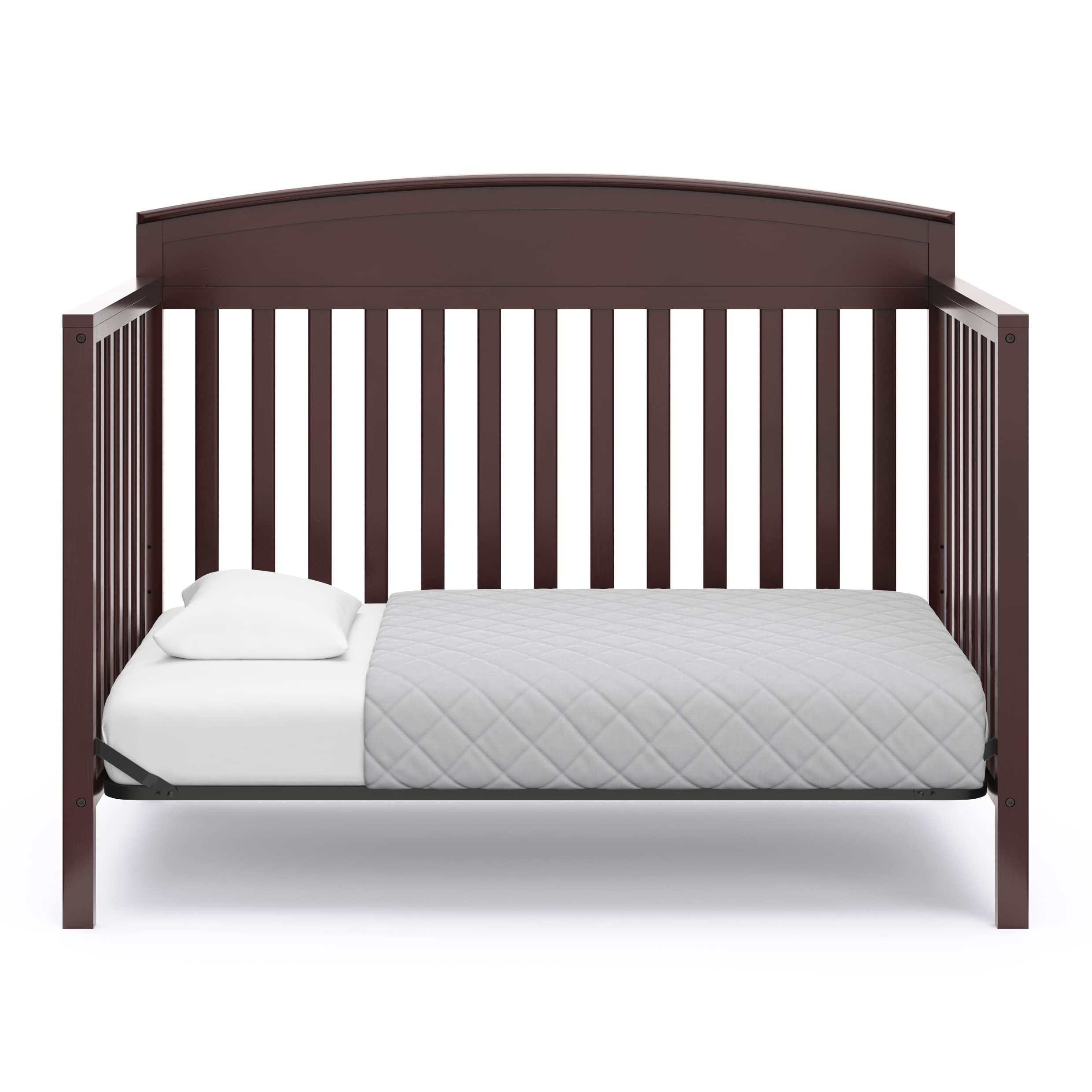 Graco Benton 5-in-1 Convertible Crib in Espresso - GREENGUARD Gold Certified Baby Crib to Toddler Bed, Daybed & Full Size Bed Conversion | Fits Standard Crib Mattress | Perfect for Nursery, Bedroom & Guest Room