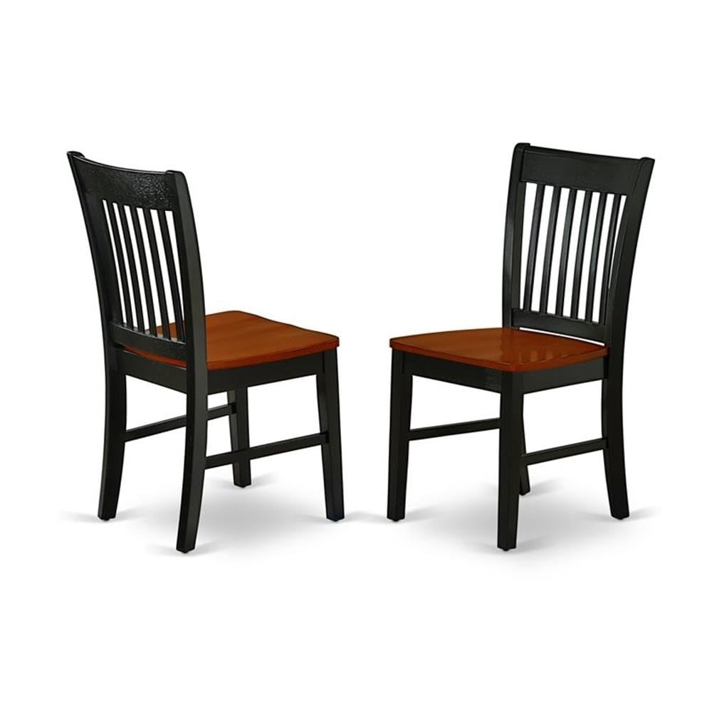 East West Furniture KENO5-BCH-W 5-Piece Black & Cherry Dining Set with 42x60 Inch Oval Table & 4 Chairs - Perfect for Small Kitchens, Breakfast Nooks & Compact Dining Spaces