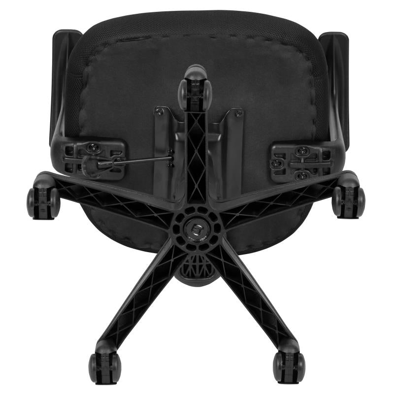 FLASH Mallard Mid Back Black Mesh Swivel Ergonomic Office Chair with Adjustable T-Arms - BIFMA Certified Task Chair for Home & Office Workspace - Perfect for Long Hours of Computer Work, Gaming, and Study Sessions
