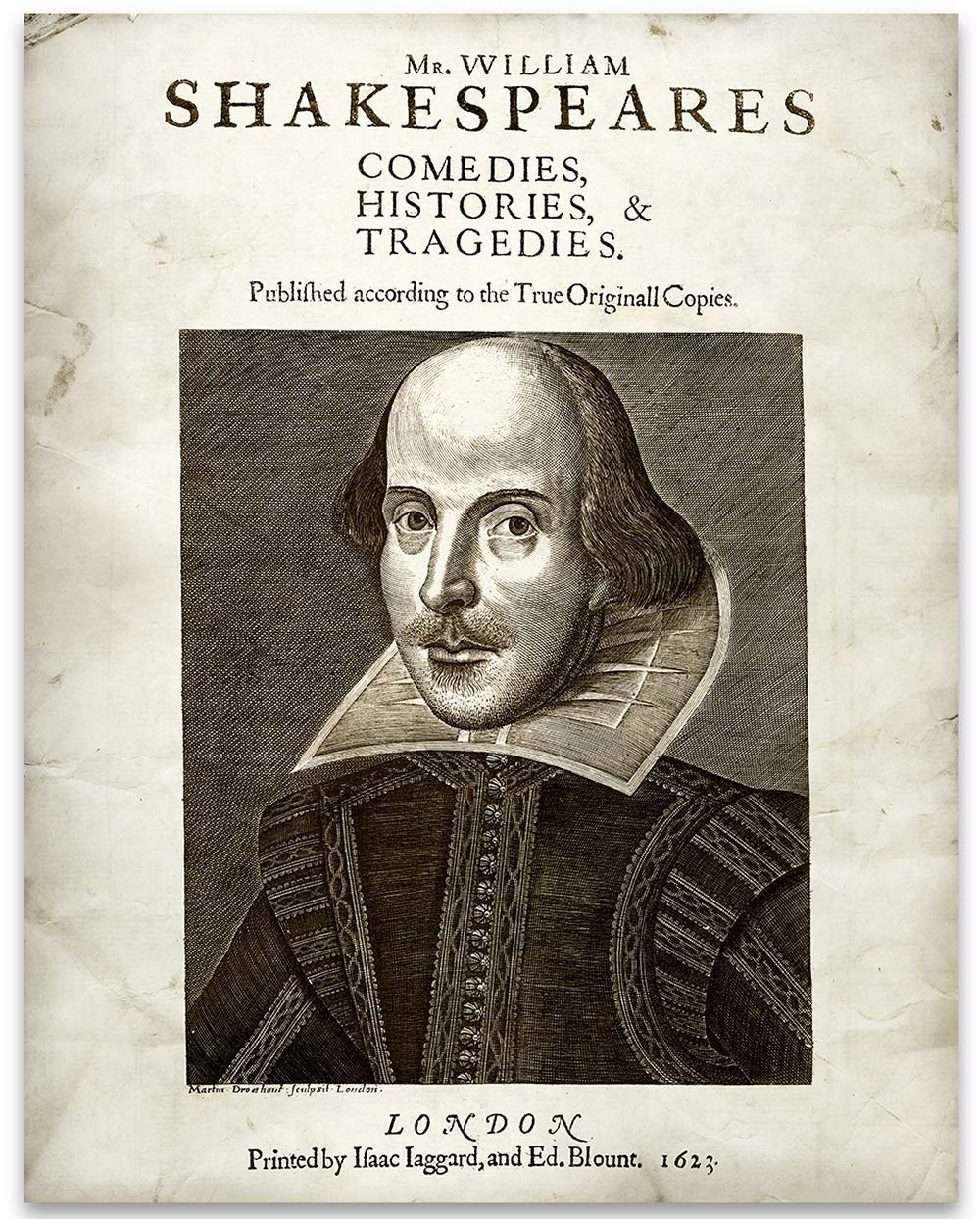 Shakespeare's Comedies, Histories & Tragedies - 11x14 Unframed Vintage Book Page Print | Classic Theater Decor, English Classroom Wall Art | Perfect Gift for Literature & Shakespeare Lovers | Home Office, Study Room & Library Decorations