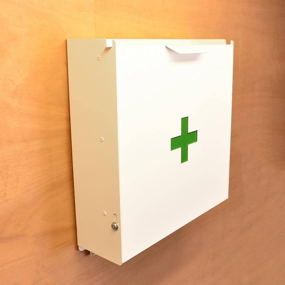 MegaMaxx First Aid Kit - 200-Piece Medical Emergency Supplies Organizer with Wall Mount, NHS Approved for Home, Office, Sports & Travel - White Storage Box (40x45cm) | Perfect for First Aid, Medication Storage & Emergency Preparedness