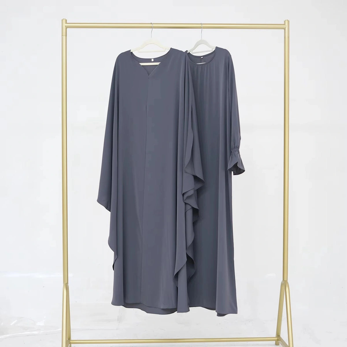 2-Piece Set Nida Abaya Dress with Cape #25949 - Elegant Muslim Women's Prayer Dress for Ramadan & Special Occasions