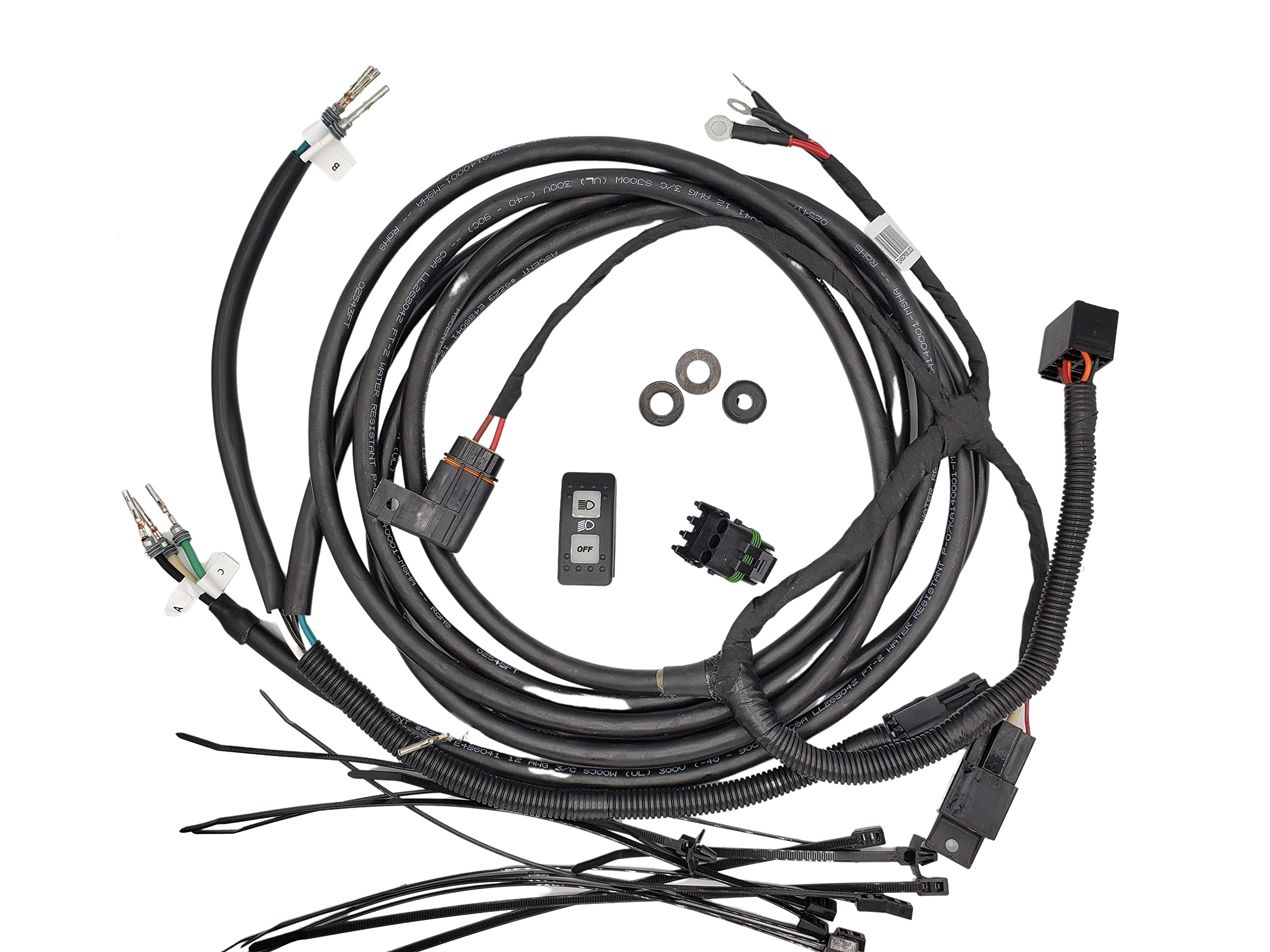 Can-Am Baja Designs XL 80 LED Light Power Cable - Compatible with Maverick X3, Trail & Sport Models (Part #715007049) - Perfect for Off-Roading, Night Driving & Adventure Vehicles