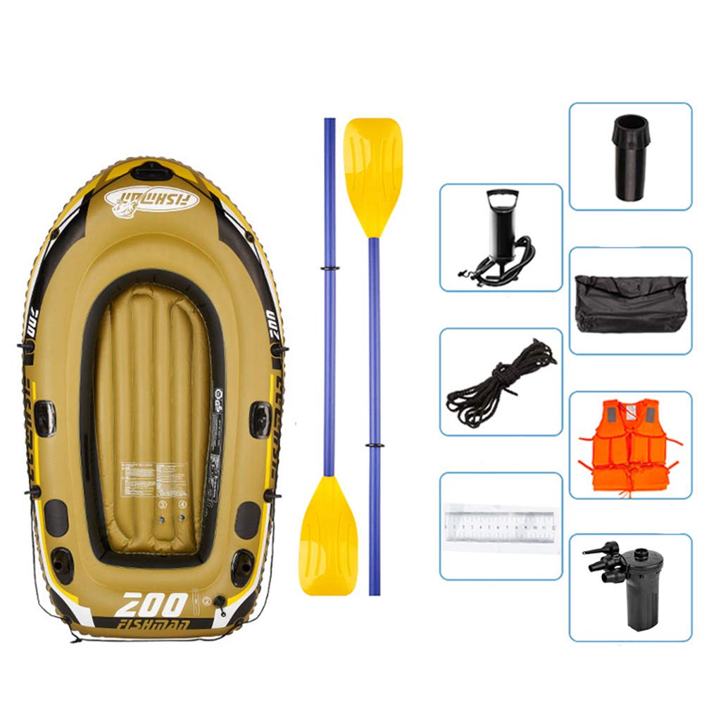 **ADKINC 2-Person Inflatable Kayak Boat - Heavy Duty PVC Fishing Raft, Pool Float Tube & Yacht Tender for Lakes, Rivers & Beach Adventures**