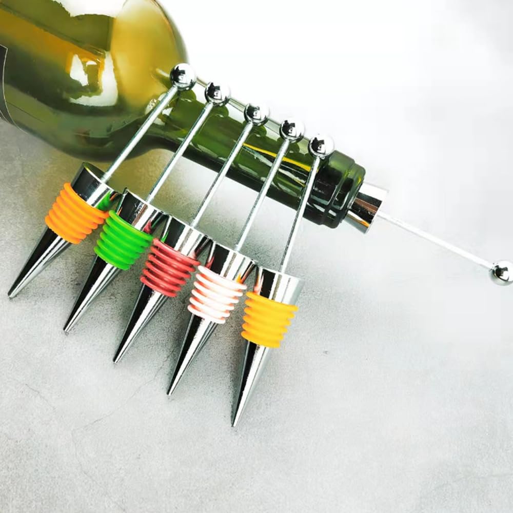 Premium Wine Stoppers for Bottles - 4 Pack Reusable Decorative Wine Savers with Air Tight Seal | Ideal for Home, Kitchen, Bar Use & Gift Giving | Preserve Wine Freshness for Days