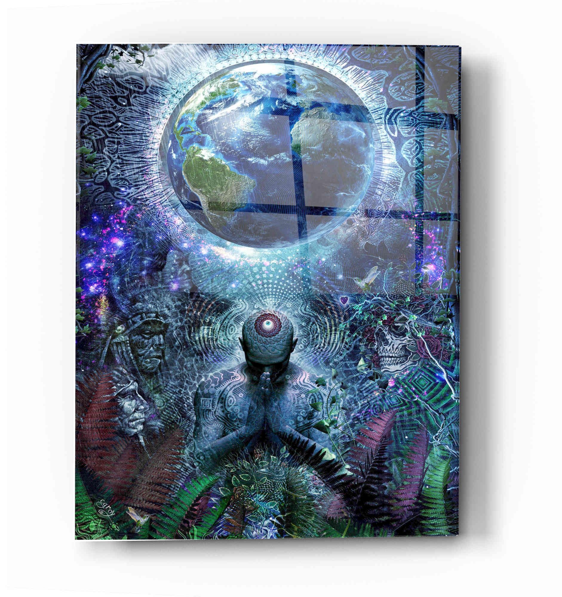 Epic Art 'Gratitude for the Earth and Sky' by Cameron Gray - 16x24 Inch Acrylic Glass Wall Art Painting - Modern Home & Office Decor for Living Room, Bedroom, or Gift