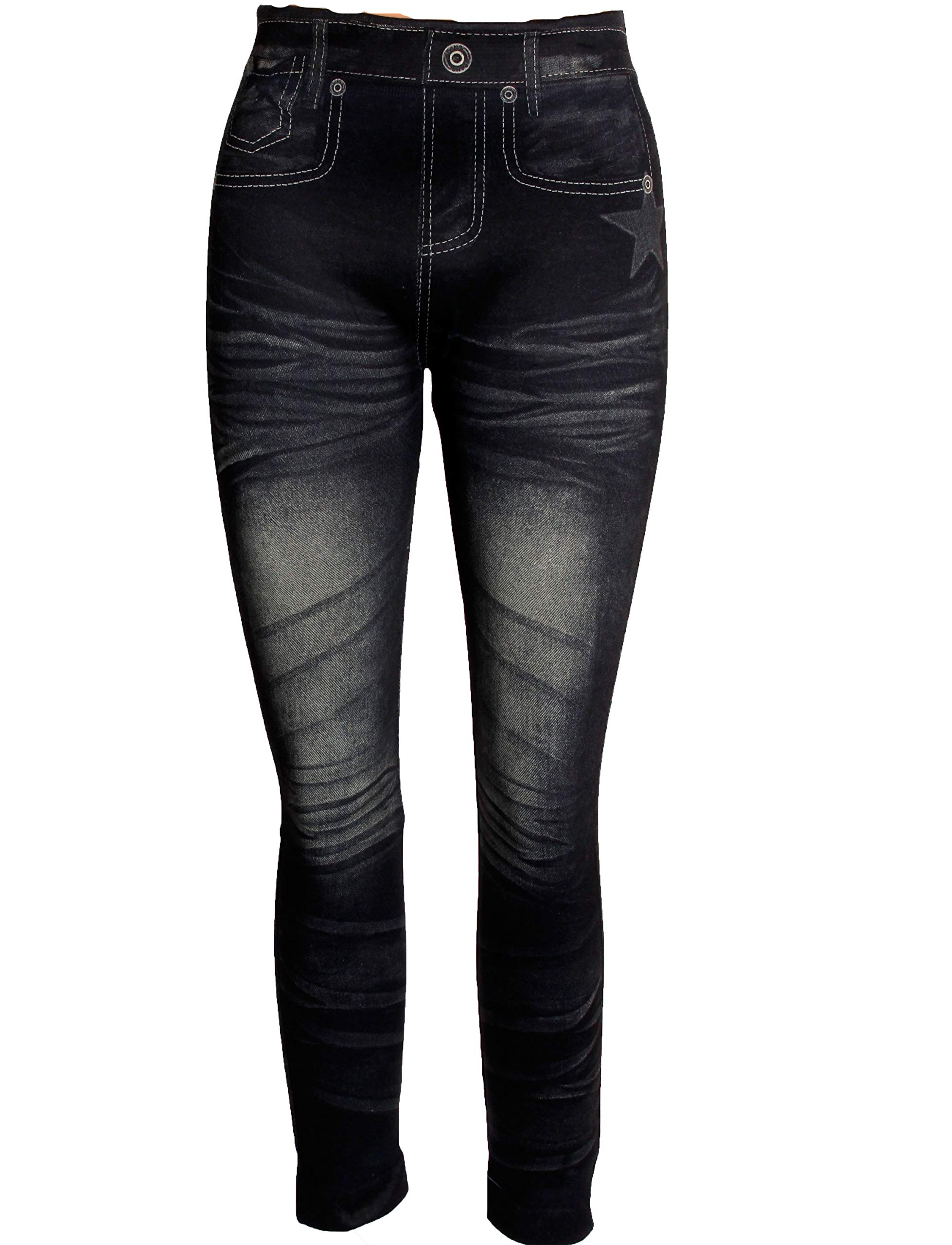 ARMANA Style Women's Printed Denim Leggings - Stretchy Faux Jeans for Casual Wear & Everyday Outfits