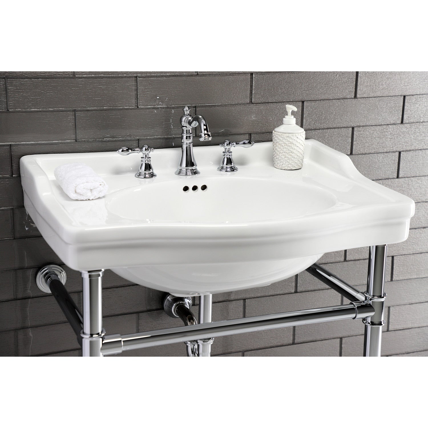 American Classic FSC1971ACL 3-Hole Widespread Bathroom Faucet with Pop-Up Drain - Polished Chrome Finish - Perfect for Modern Bathroom Renovations & Vanity Upgrades