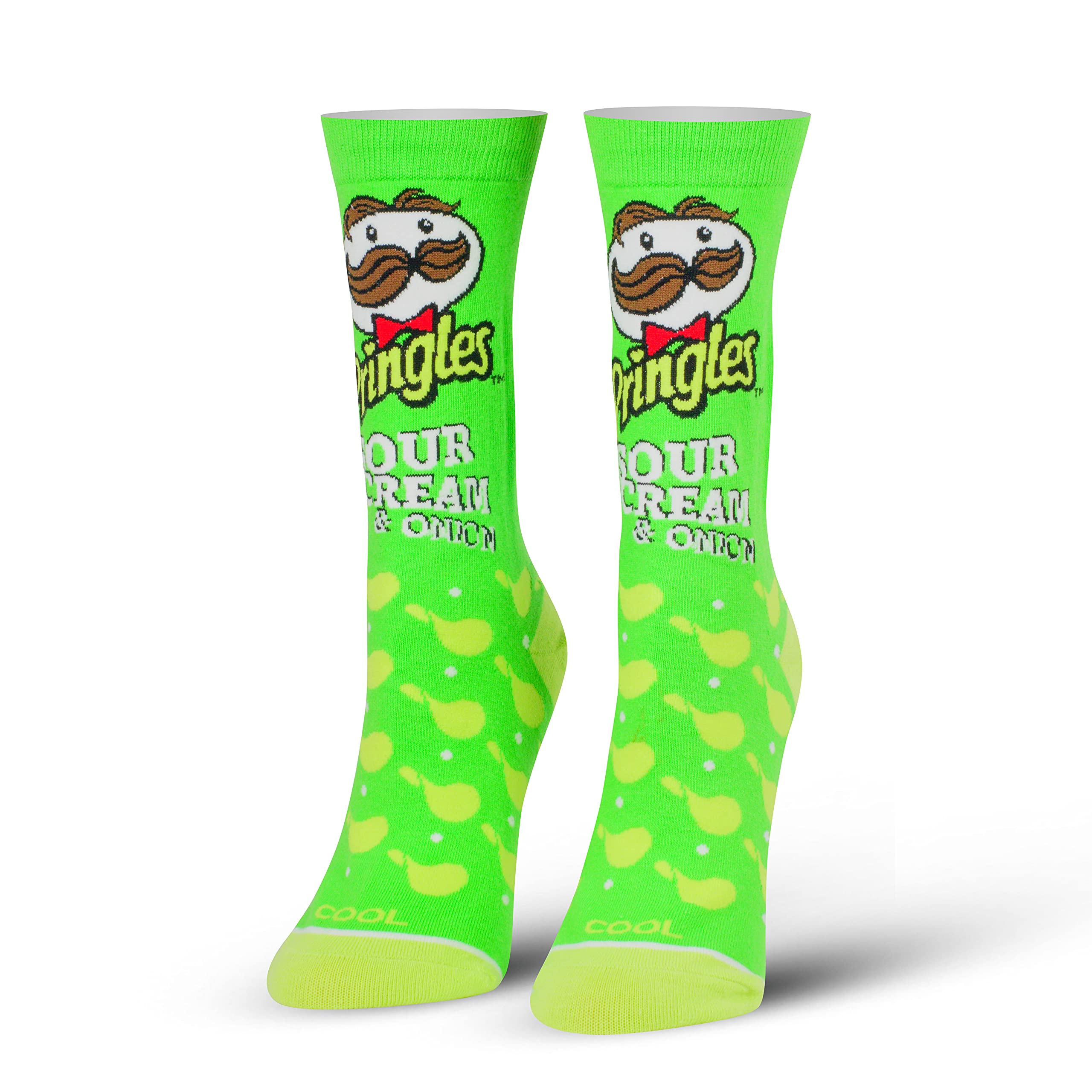 Funny Food Pattern Crew Socks for Women - Cute Novelty Snack & Chip Printed Dress Socks - Perfect for Casual Wear, Gift Giving & Themed Parties