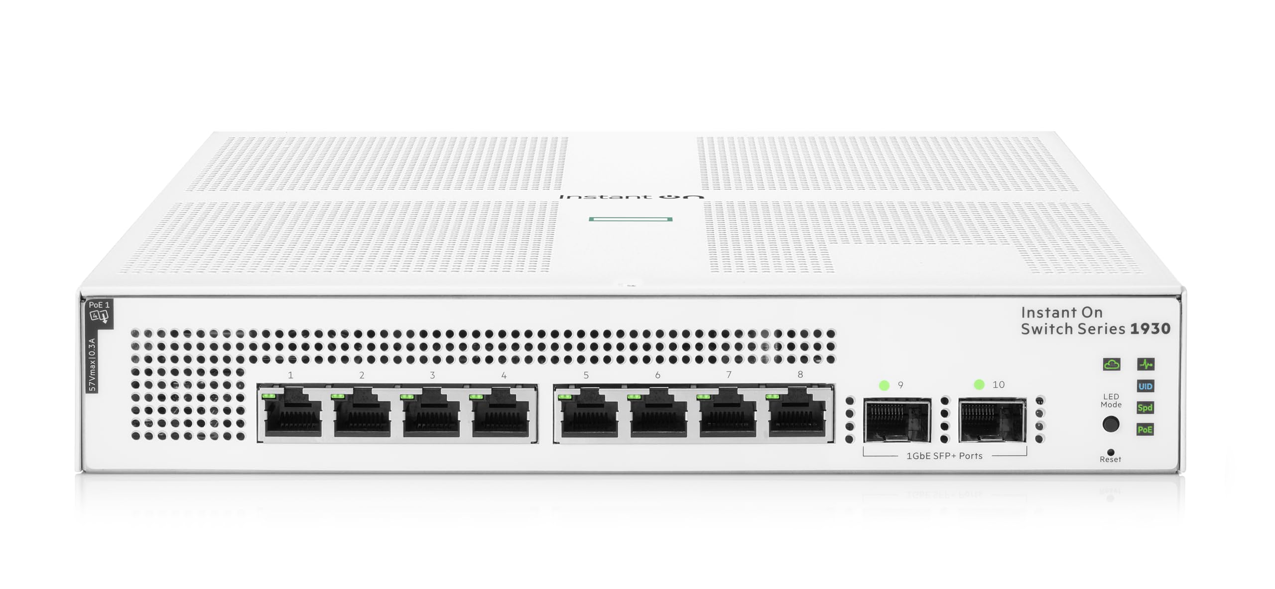 HPE 1930 8-Port Gigabit Smart Managed Layer 2+ PoE Switch | 8x 1G Ports + 2x SFP | 124W PoE Budget | JL681A#ABA | Ideal for Small Business Networks & Smart Office Connectivity