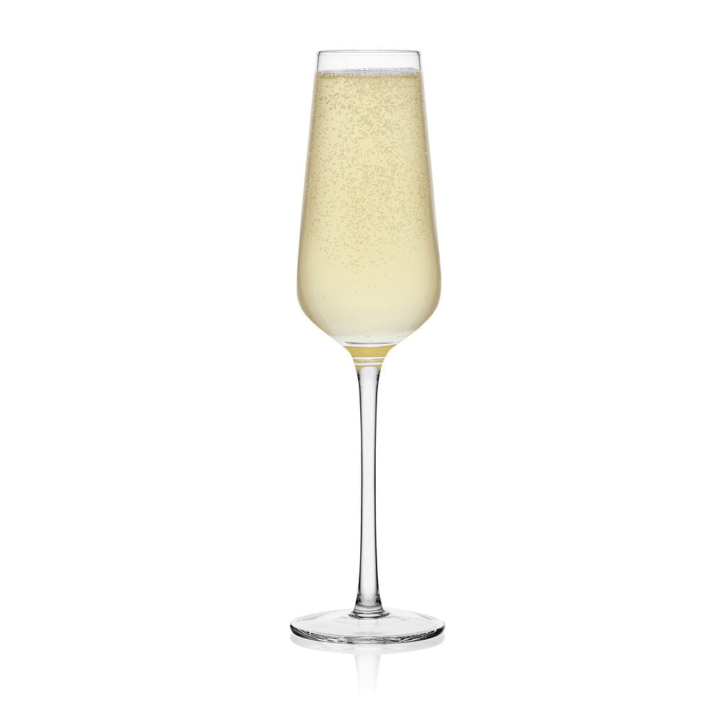 Premium Samantha Set of 4 Elegant Flute Glasses for Champagne, Wine & Cocktails - Perfect for Weddings, Parties & Special Occasions