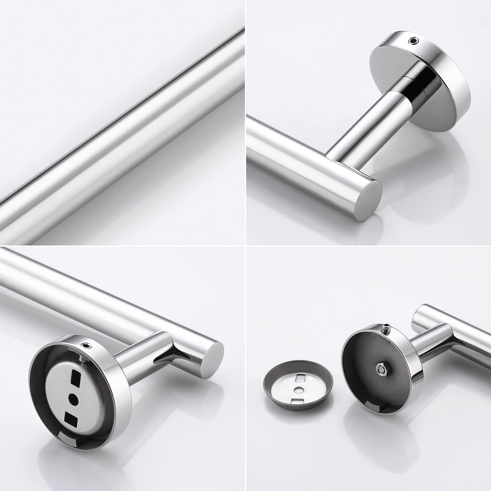 KES 29.5 Inch Stainless Steel Towel Bar - Rustproof SUS304 Bathroom Towel Holder for Shower & Hand Towels, Wall Mounted Polished Finish (31.9 Inch Total Length) - Perfect for Bathrooms, Showers, and Spa Areas