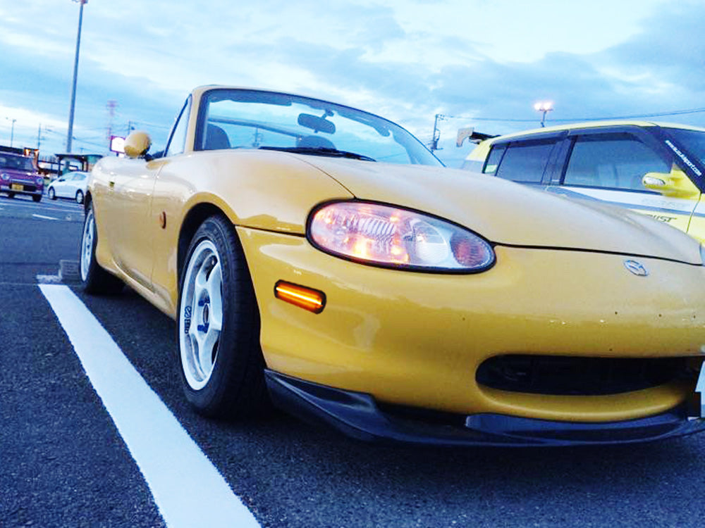 Amber/Red LED Side Marker Lights for 1990-2005 Mazda Miata MX-5 - Clear Lens, Easy Installation - Perfect for Night Driving & Car Customization