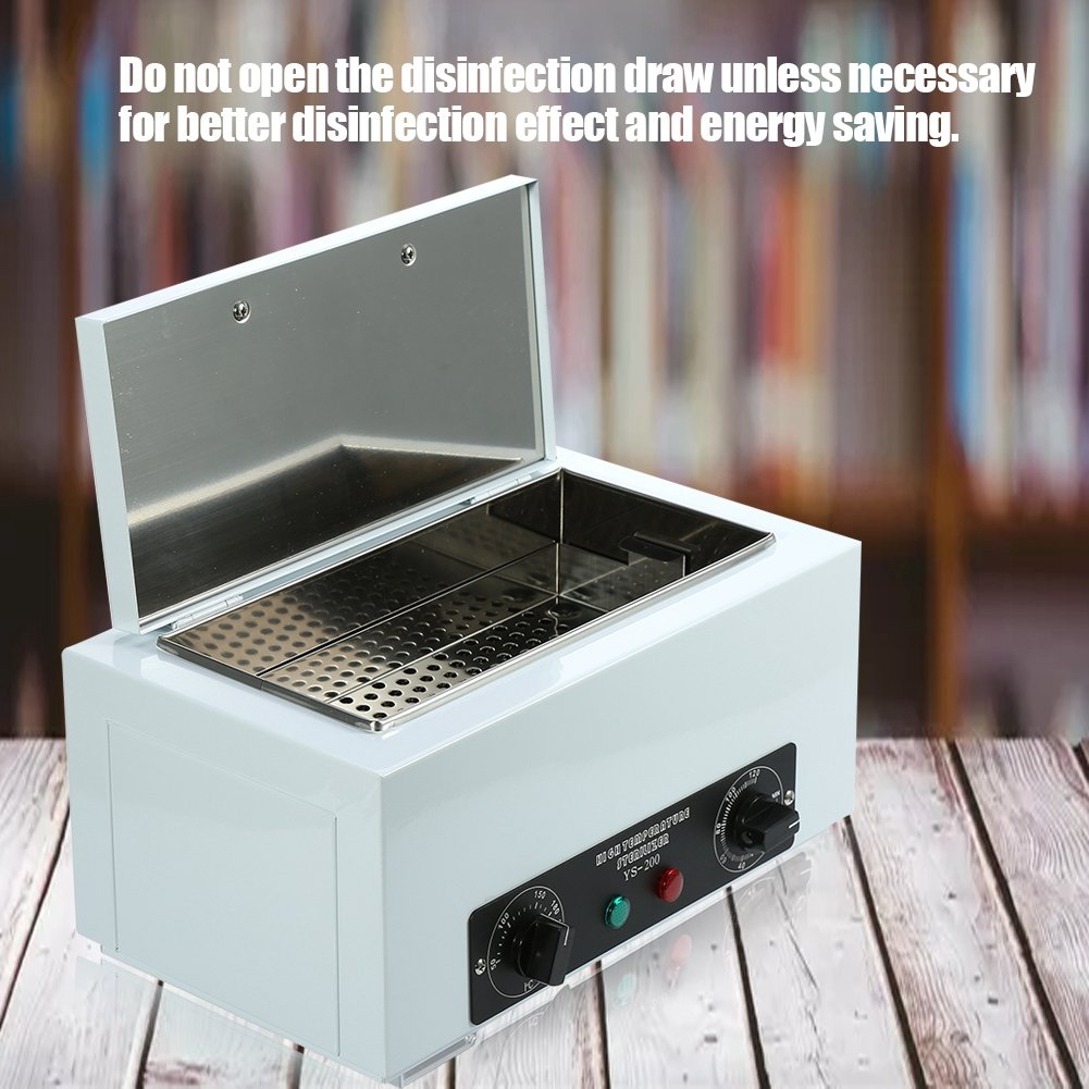 Professional Nail Tool Sterilizer Box - High Temperature UV Sanitizer with Removable Stainless Steel Tray for Nail Art Tools - CE & FDA Approved - Perfect for Salons, Home Manicures & Travel Hygiene