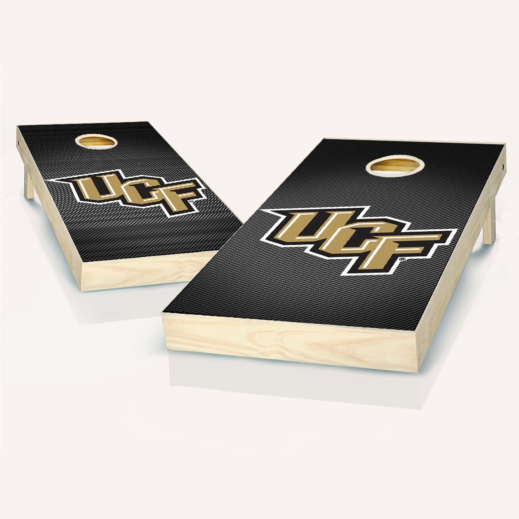 Custom Regulation Size Cornhole Board Set with Team Logo - Premium Slanted Cornhole Boards for Backyard, Tailgating & Outdoor Parties - Skip's Garage Central Florida Design
