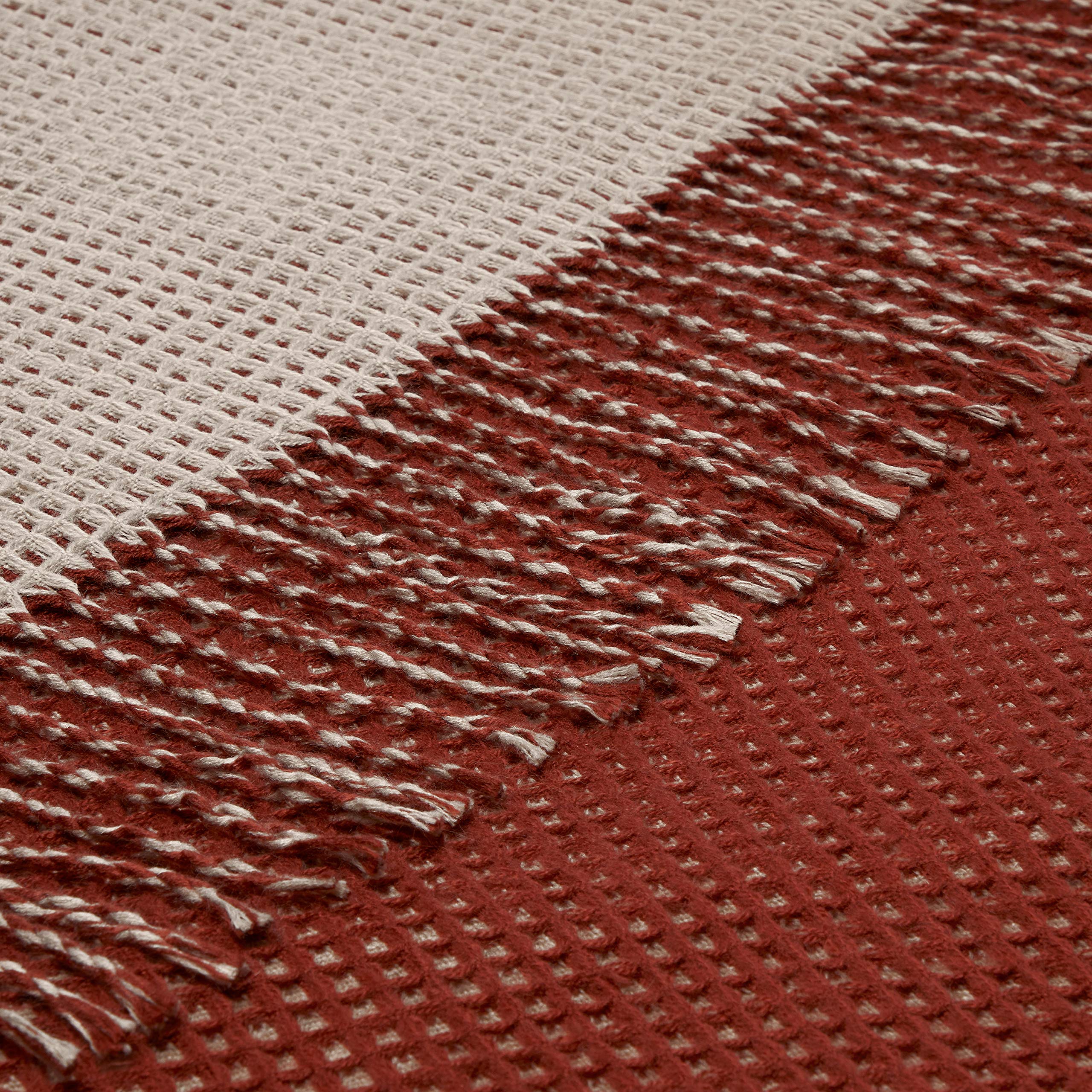 Classic Accessories 66x59 Inch Reversible Spice Indoor Outdoor Throw Blanket for Sofa, Bed, and Patio Use