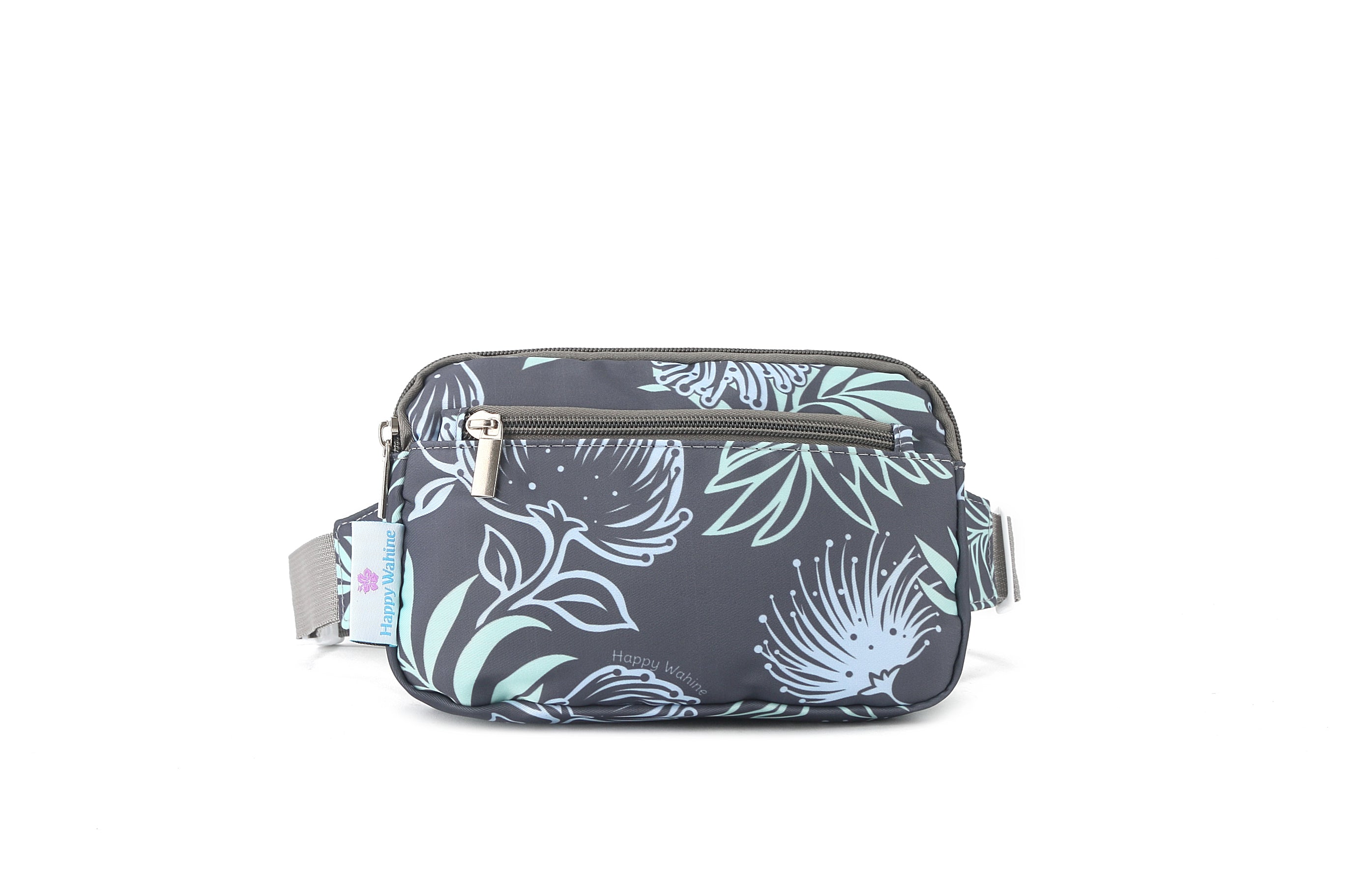 Kasie Lehua Grey Belt Bag - Stylish & Comfortable Waist Pack for Travel, Hiking, and Everyday Use