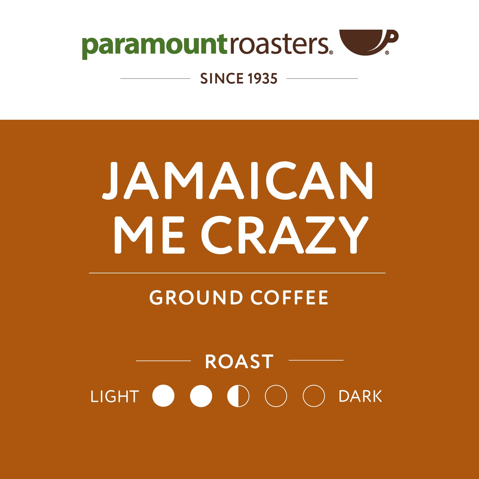 Paramount Roasters Jamaican Me Crazy Flavored Ground Coffee - Medium Roast 12 oz | Premium Coffee Beans for Home Brewing, Office & Gifts | Paramount Coffee Company