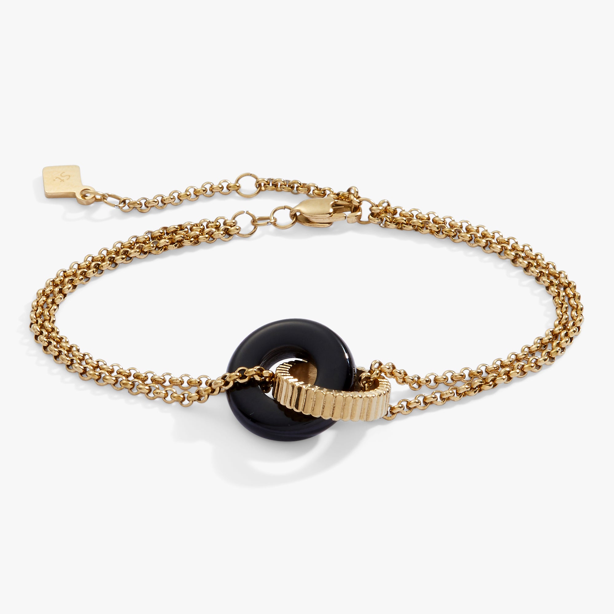 Black Onyx Textured Bracelet for Women - Natural Stone Beaded Adjustable Wrap Bracelet - Perfect for Meditation, Yoga & Spiritual Healing