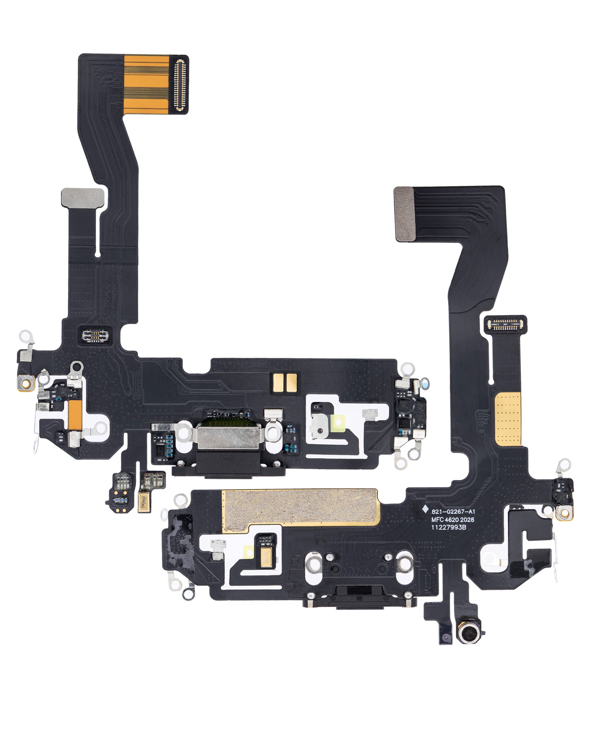 Original iPhone 12 & 12 Pro Charging Port Replacement - A2172 A2342 USB-C Flex Cable with Microphone (Black) | Fix Charging Issues & Audio Problems | Perfect for DIY Repairs & Phone Maintenance