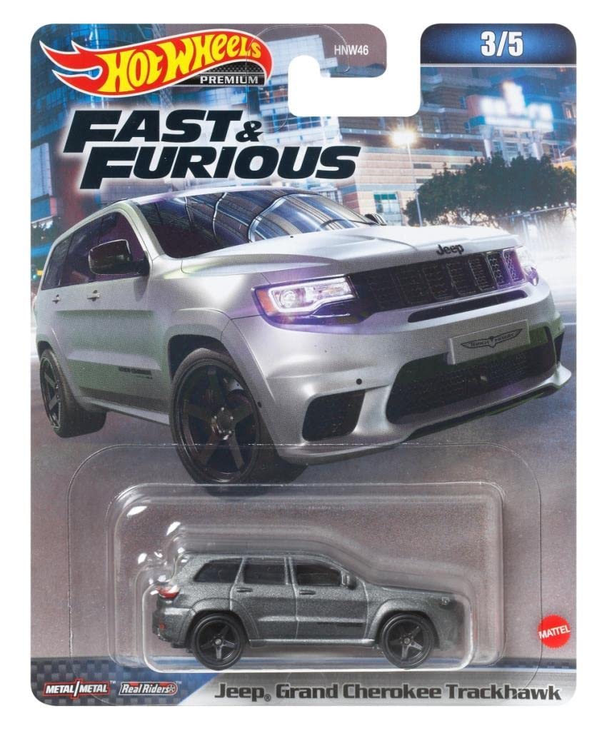 Hot Wheels Fast & Furious Jeep Grand Cherokee Trackhawk 1:64 Scale Die-Cast Car - Collectible Toy for Kids & Adults - Perfect for Play, Display & Movie-Themed Collections