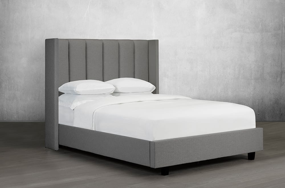 Canadian Made Wyvern Platform Bed Frame - Solid Wood Modern Minimalist Design for Bedroom | Perfect for Master Bedrooms, Guest Rooms & Small Spaces