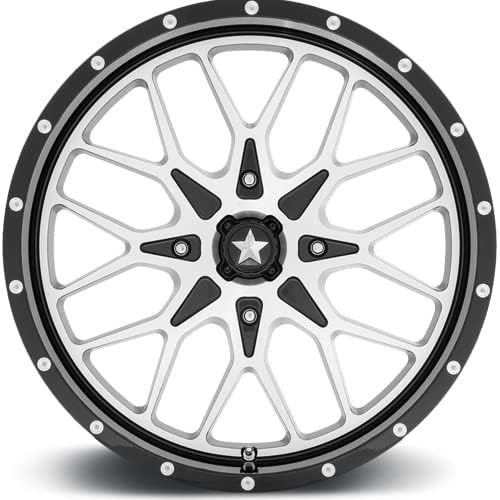 MA45 16X7 4X137 Black Machined 10MM Offset Alloy Wheels - M45-06737 | Perfect for Jeep Wrangler & Off-Road Vehicles