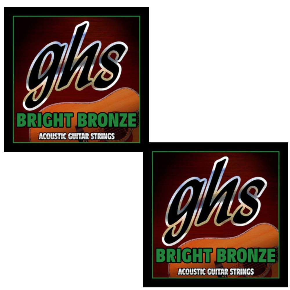 GHS Guitar Strings 2-Pack - Bright Bronze Acoustic Heavy Gauge (12-53) for Steel String Guitars | Perfect for Live Performances & Studio Recording
