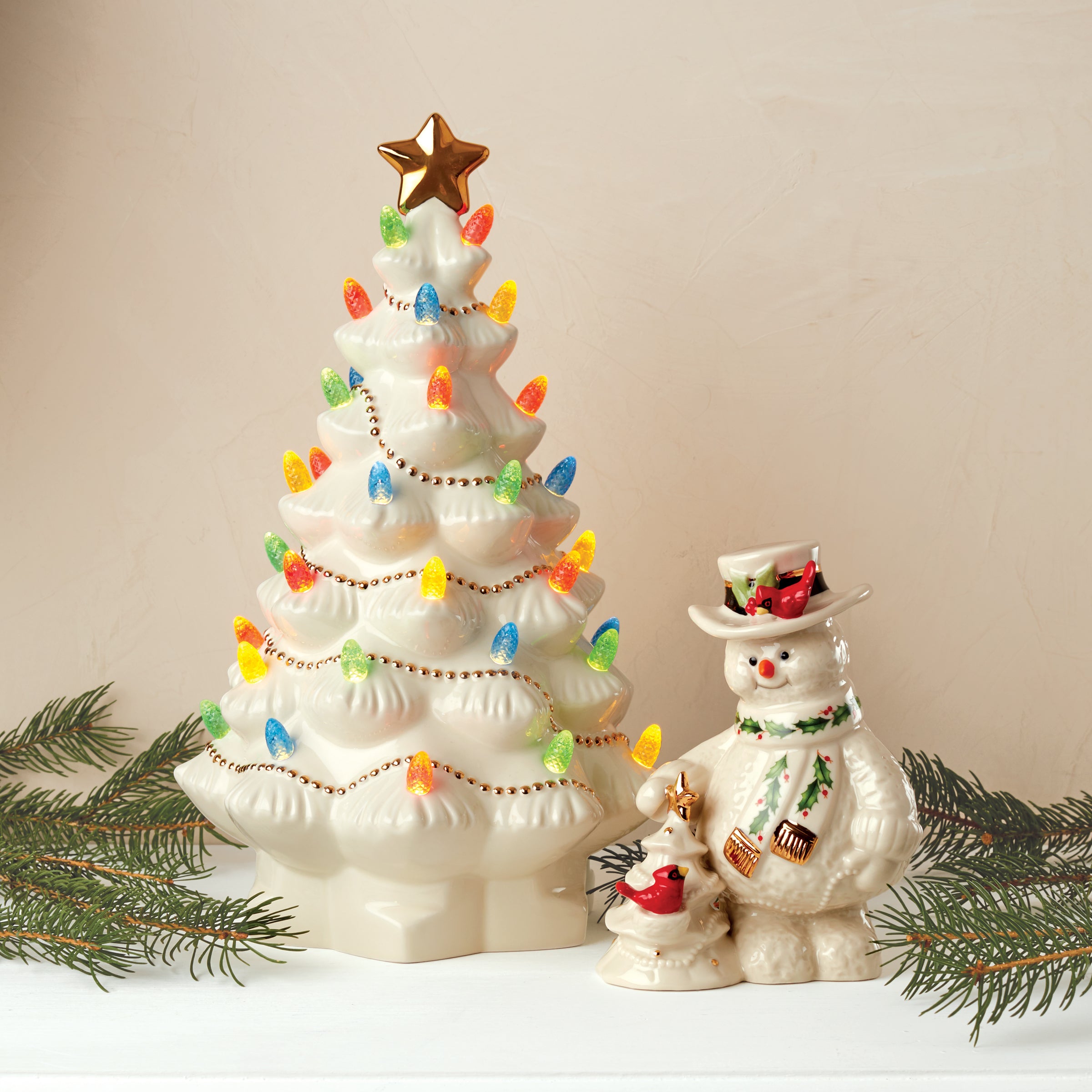 Treasured Traditions Ivory Lit Christmas Tree - Perfect for Holiday Decorations & Festive Home Ambiance