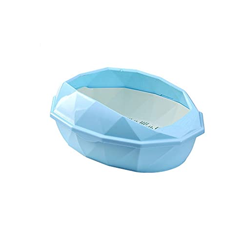 Premium Semi-Closed Cat Litter Box - Large Open Cat Toilet with Separated Structure | Odor Control Cat Potty for Indoor Cats | Perfect for Small Apartments & Multi-Cat Homes (Color A)
