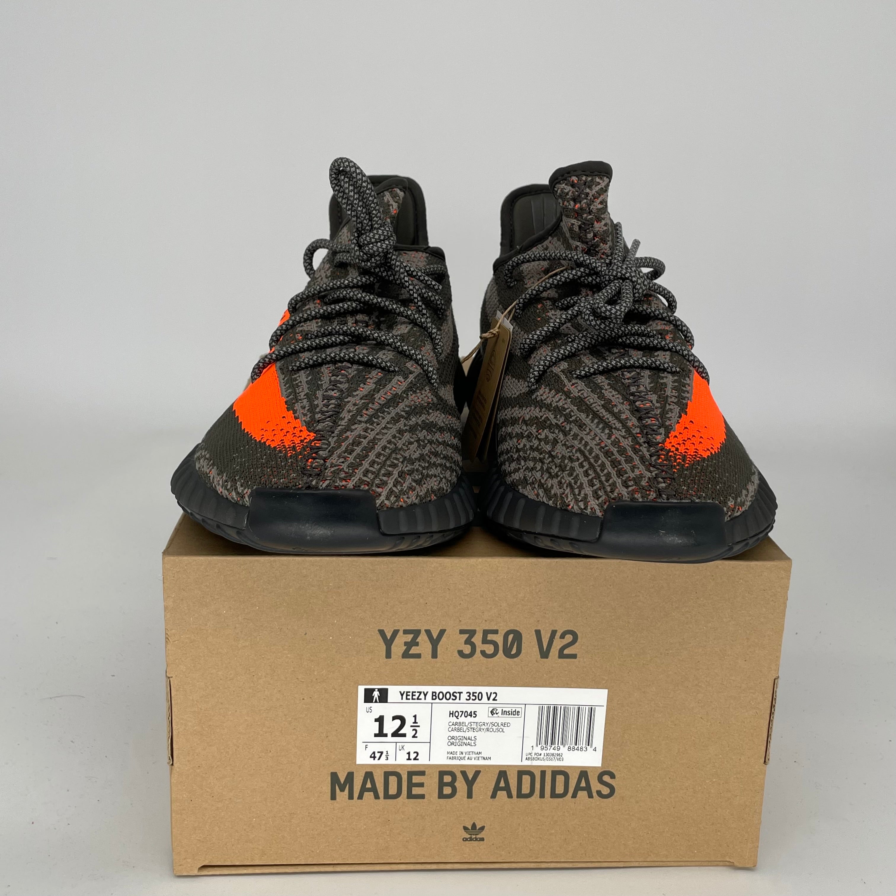 Adidas Yeezy Boost 350 V2 Carbon Beluga - Men's Size 12.5 (HQ7045) | Running Shoes, Casual Sneakers for Streetwear & Gym Workouts