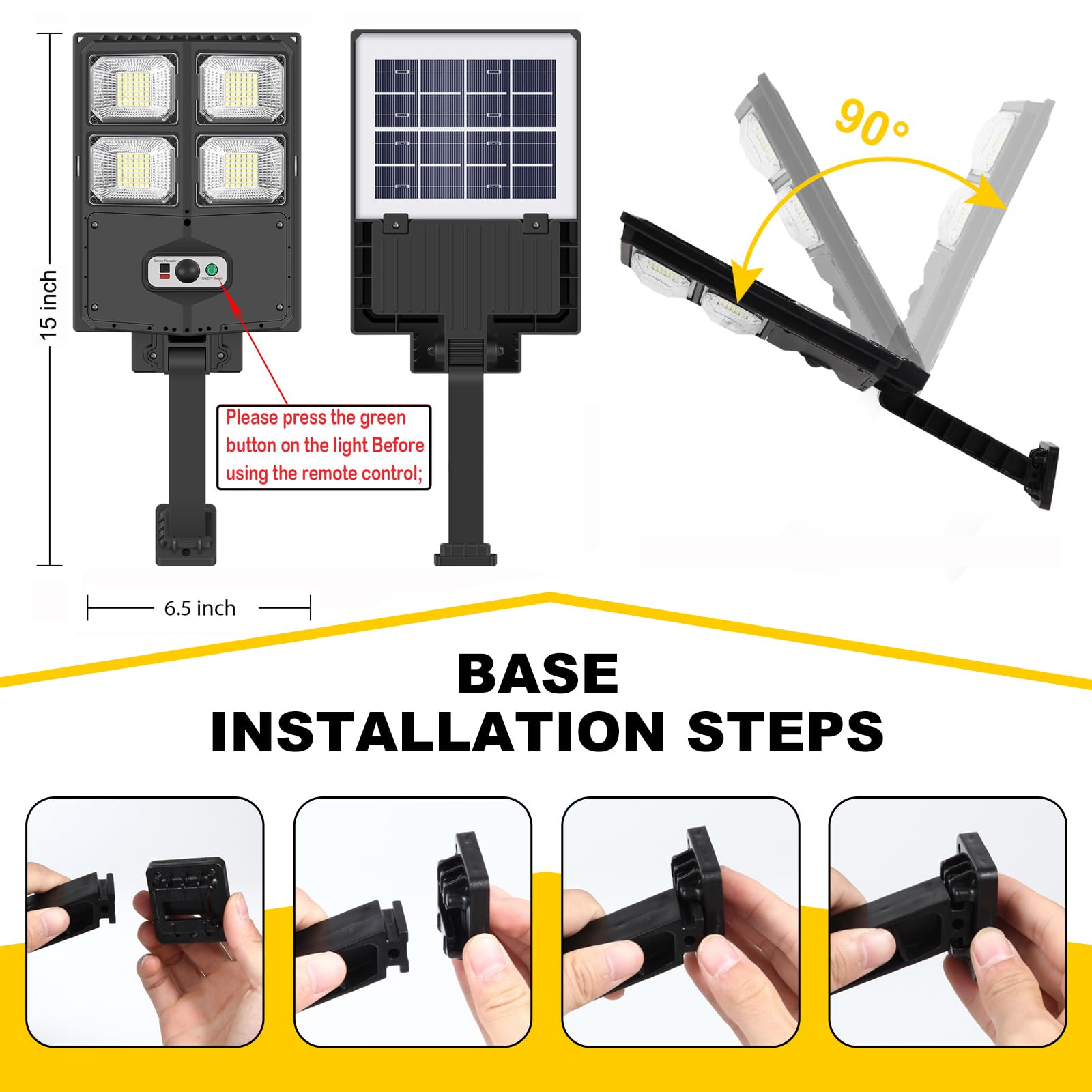 Solar Flood Lights Outdoor with Motion Sensor & Remote Control - 6500K Bright White, Waterproof, 3 Modes - Perfect for Yard, Garden, Path, Parking Lot (2 Pack) - Ideal for Home Security & Landscape Lighting