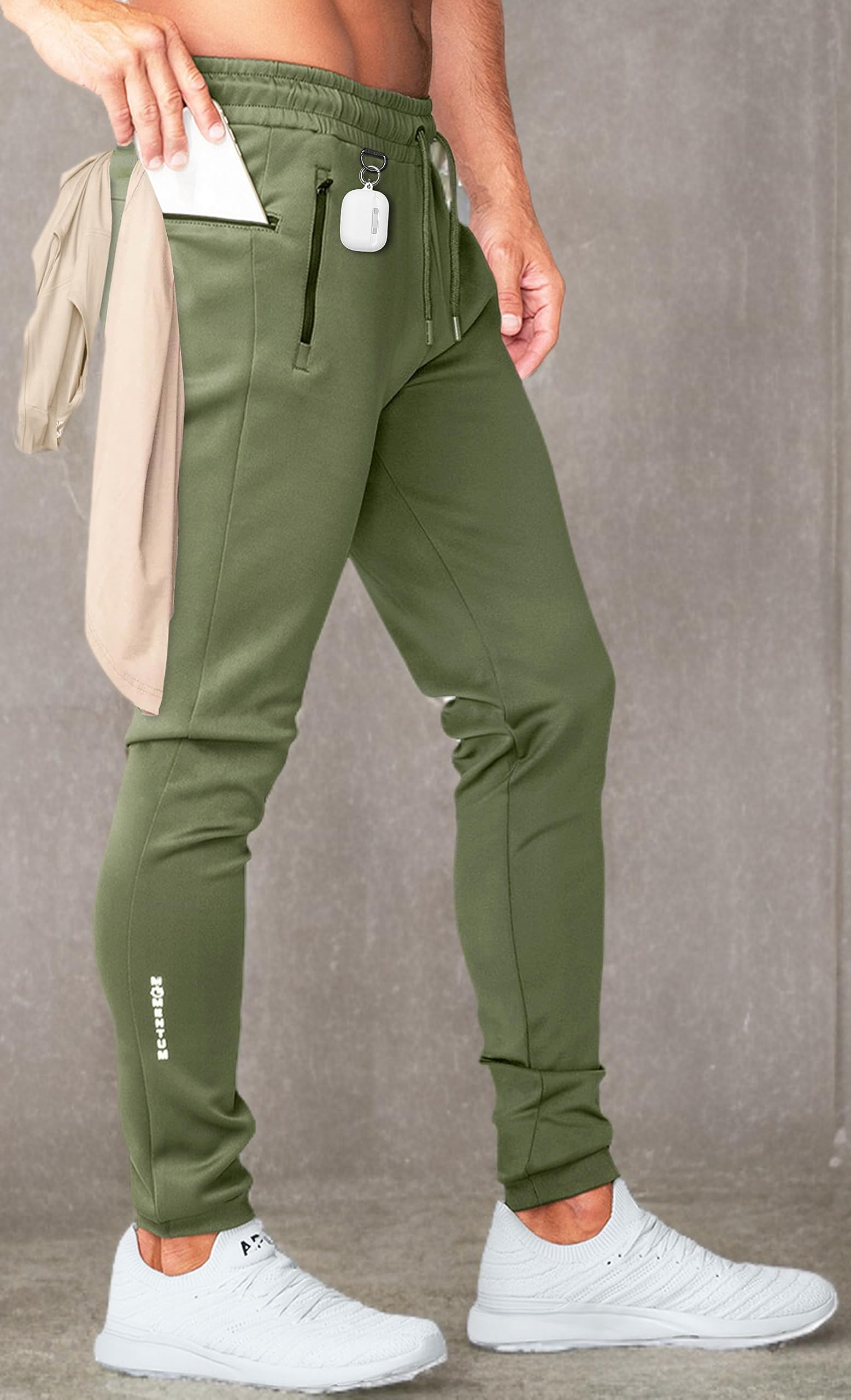 Born Tough Men's Slim Fitted Signature Jogger Pants - Comfortable Sweatpants for Gym, Running & Casual Wear | Moisture-Wicking Activewear
