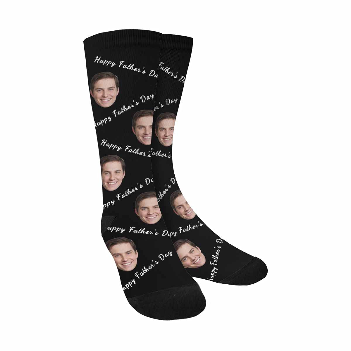 Custom Face Socks for Men - Personalized Father's Day Gift with 'Best Dad Ever' Design - Funny Novelty Socks for Gifts, Holidays & Special Occasions