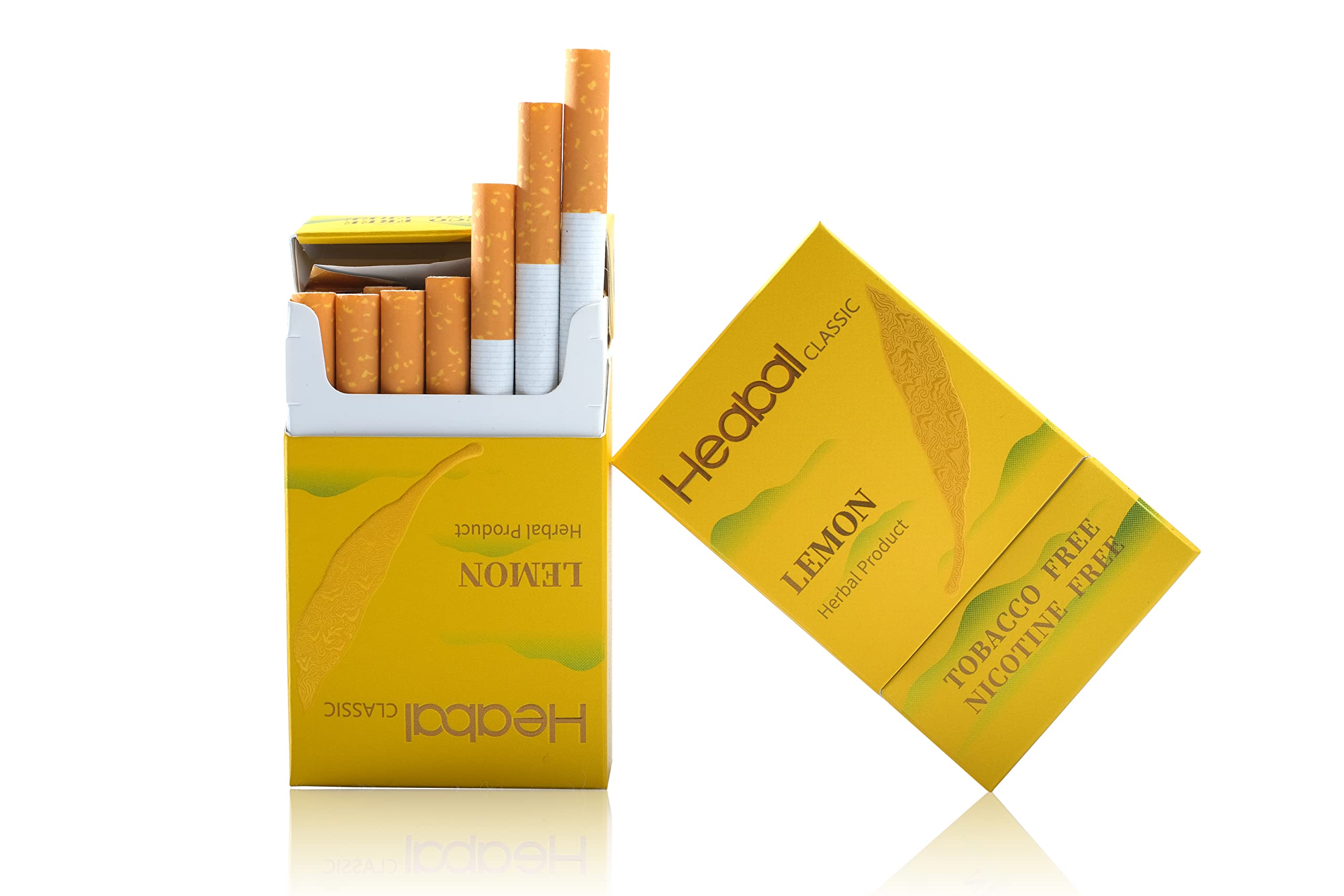 HUWOYMX Green Tea Herbal Cigarettes - Nicotine-Free & Smoke-Free Chinese Herbal Cigarette Alternative with Lung-Cleansing Benefits (Lemon Flavor, 1 Pack) | Natural Relaxation Aid for Stress Relief & Meditation