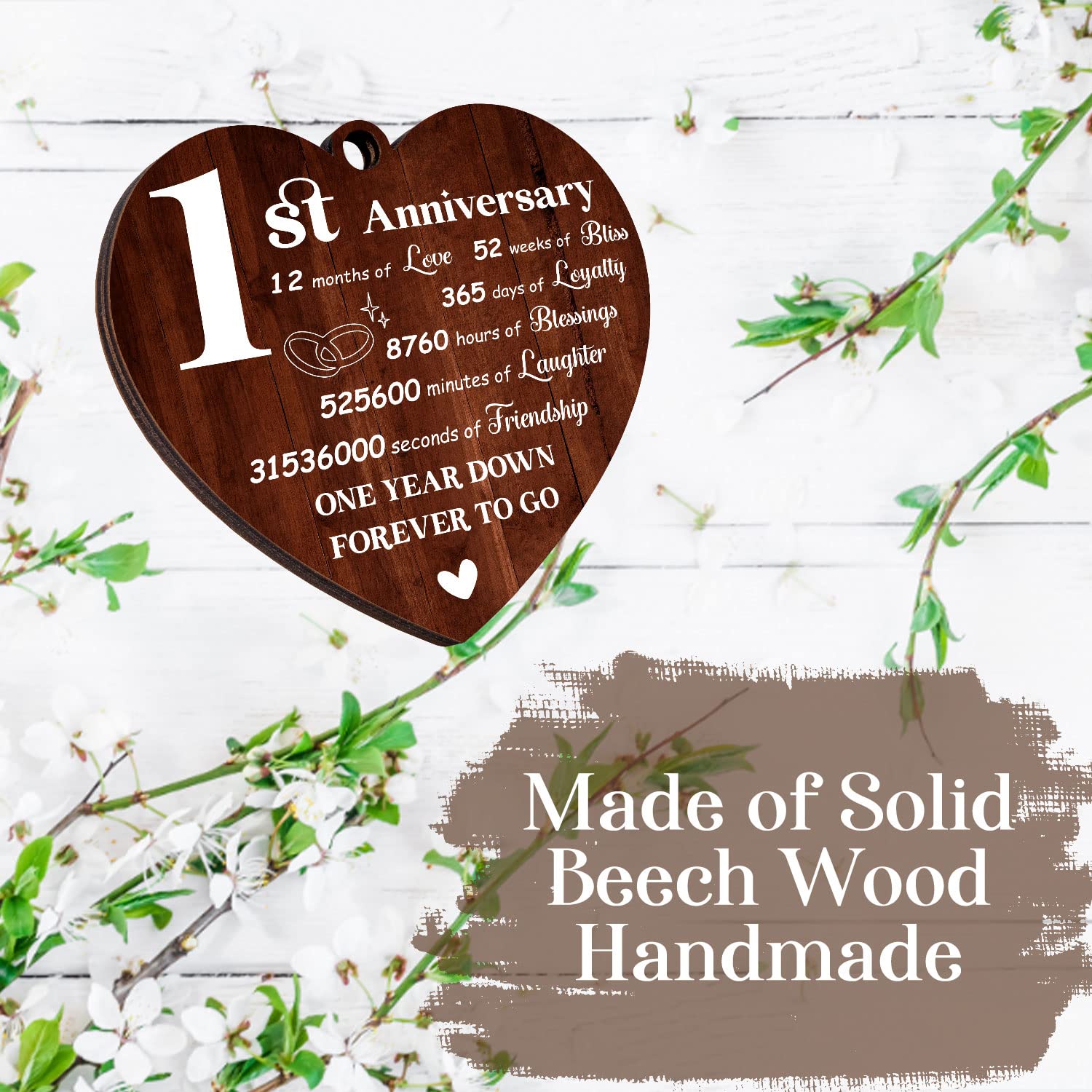 Vetbuosa 1st Anniversary Wedding Gift - 4x6 Rotating Picture Frame for Couples | Romantic Keepsake for Husband, Wife & Bridal Gifts | Perfect for Home Decor, Wedding Anniversaries & Special Occasions