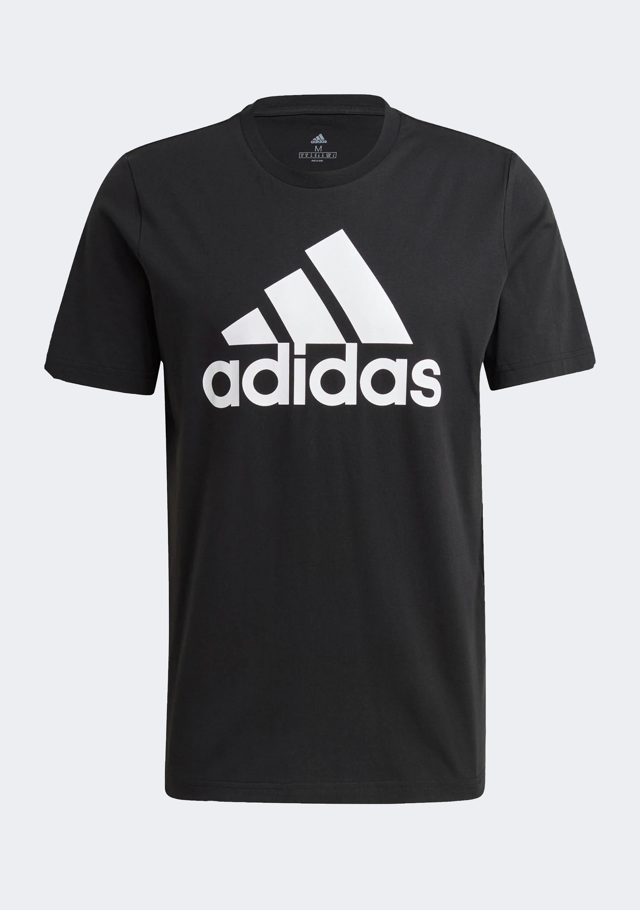 Adidas Men's Essentials Big Logo T-Shirt - Soft Cotton Jersey Tee for Casual Wear, Gym & Everyday Comfort - Black