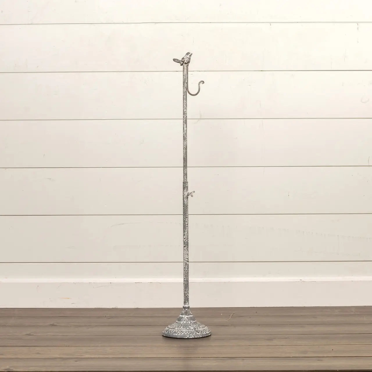 Adjustable Weathered Grey Display Stand - Rustic Wooden Shelf for Home Decor, Retail Stores & Photo Props - Perfect for Books, Plants & Decorative Items